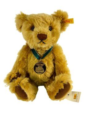 Steiff 2001 Bear of the Year Mohair Danbury Mint Medallion Ltd Ed Tag 666360 12"